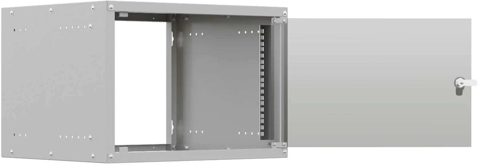 Шкаф настенный NTSS NTSS-WL6U5545GS, 6U, 550×450×370мм, стеклодверь, серый