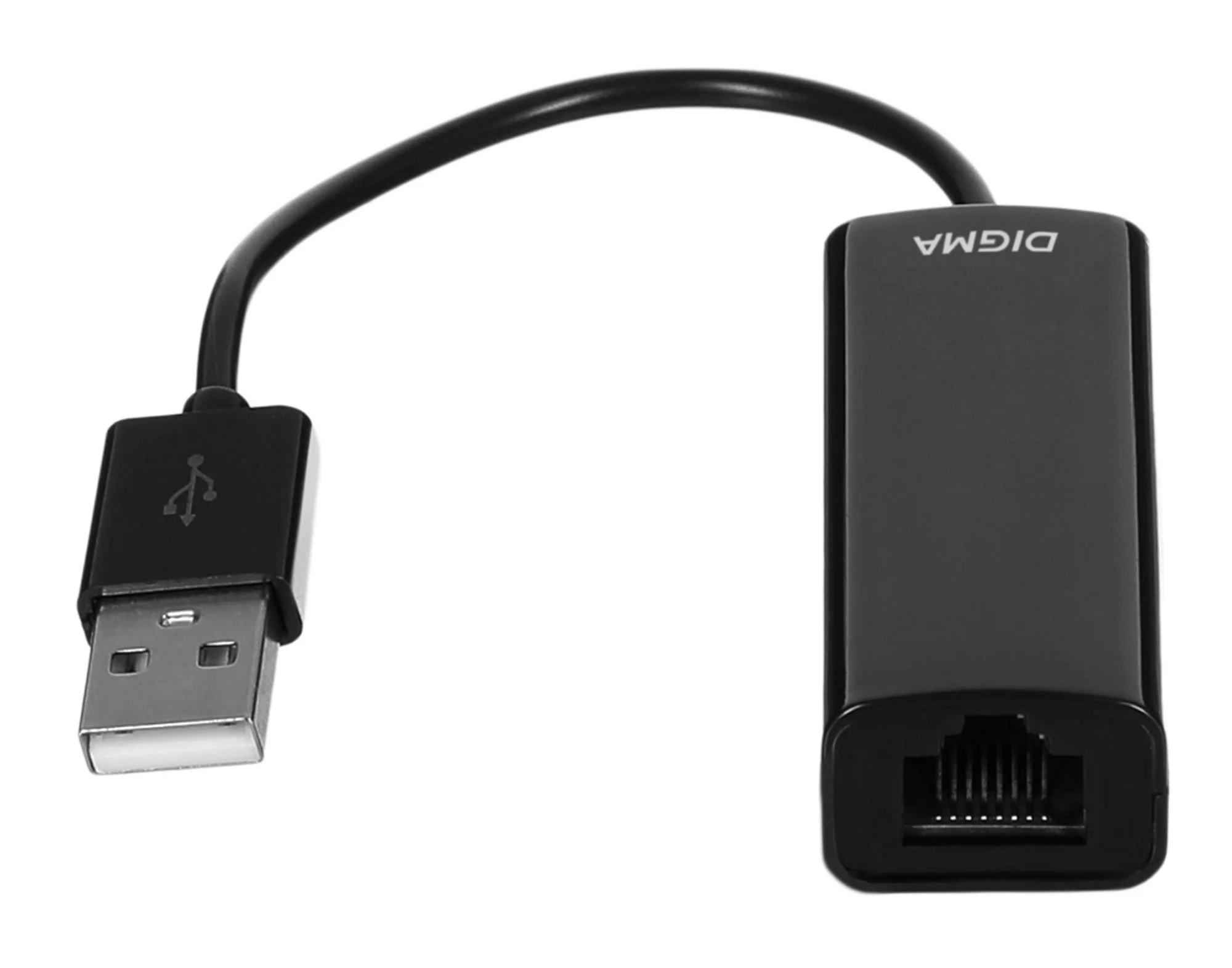 Сетевой адаптер Digma D-USB2-LAN100, USB 2.0, Fast Ethernet, 100 Мбит/с