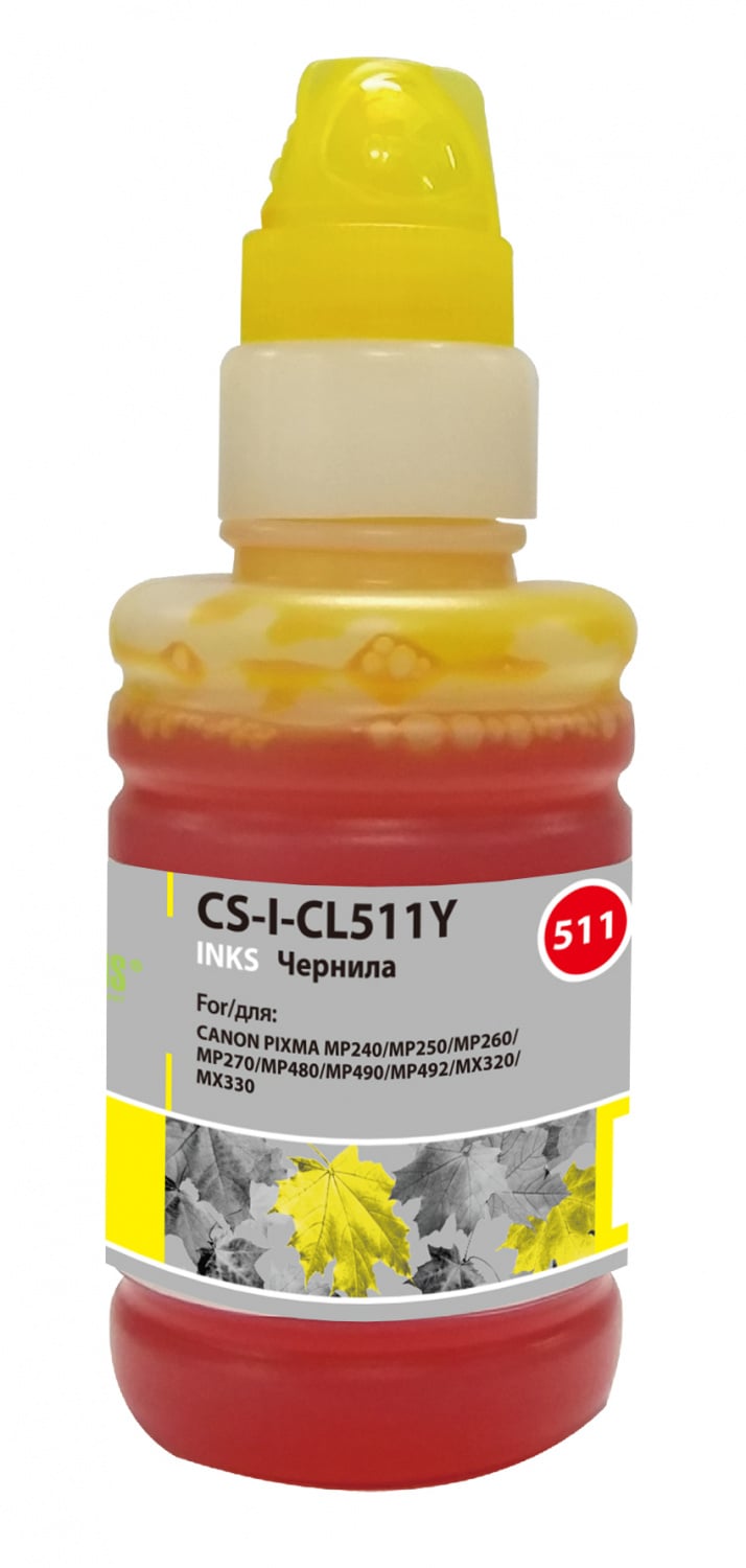 Чернила Cactus CS-I-CL511Y, желтые, 100 мл, для Canon Pixma