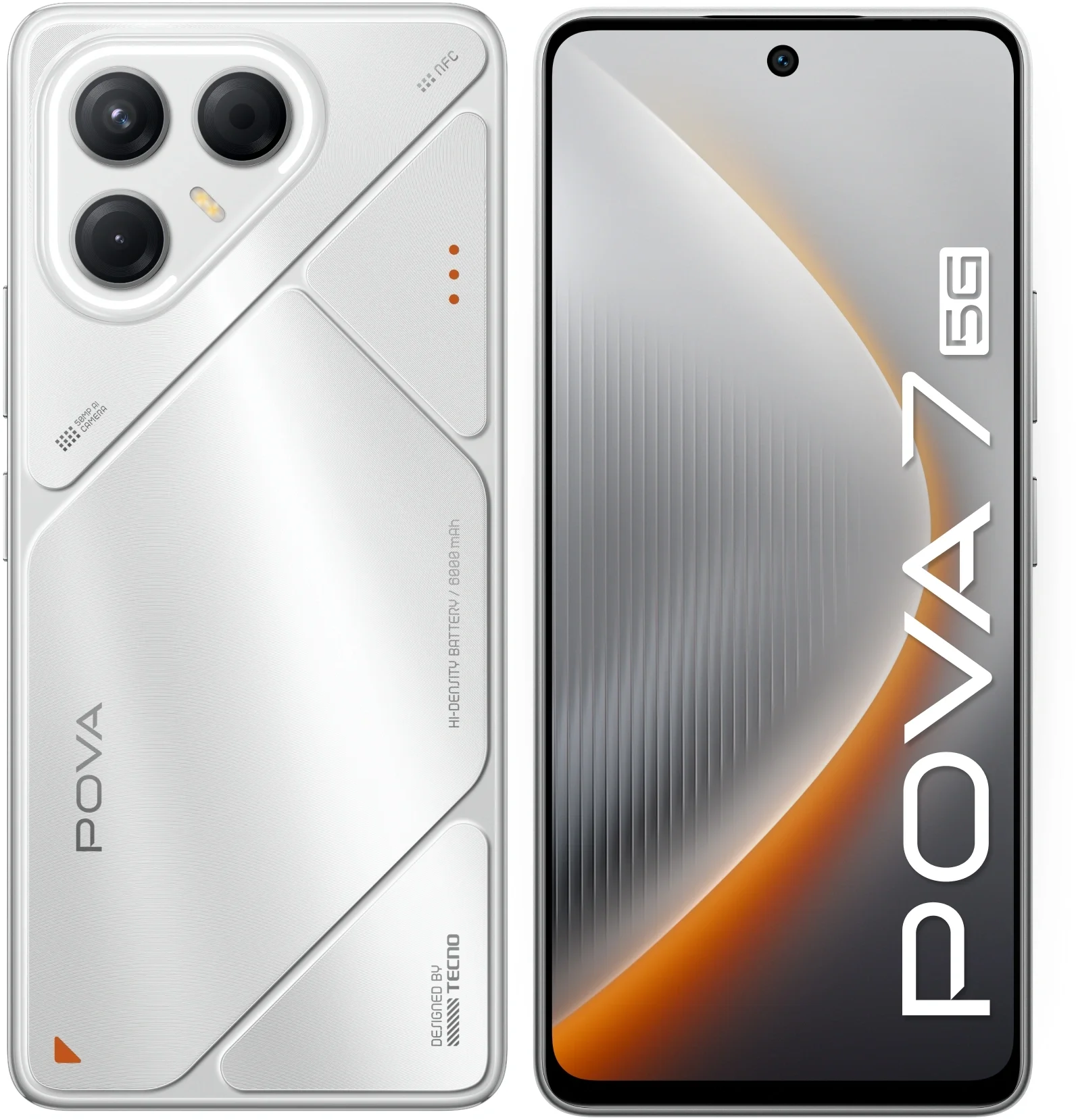 Смартфон TECNO LJ7 256+8 MAGIC SILVER, Pova 7 5G, 256ГБ, 8ГБ