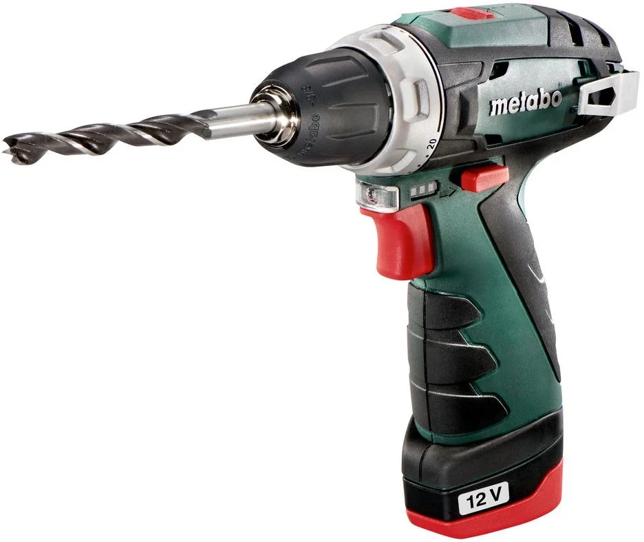 Дрель-шуруповерт Metabo PowerMaxx BS, 12 В, 2×2 Ач, 34 Нм, быстрозажимной патрон