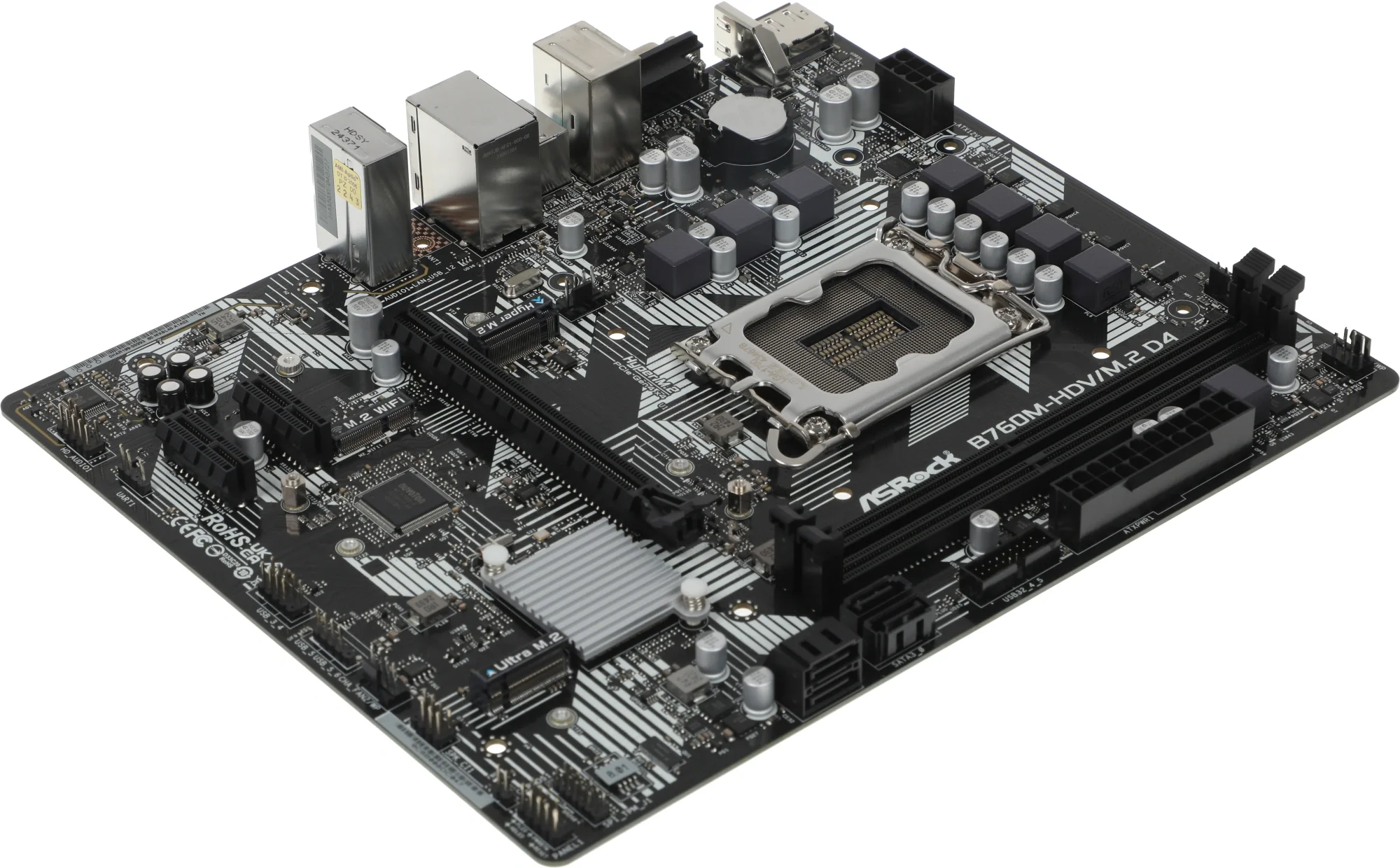 Материнская плата ASRock B760M-HDV/M.2 D4, LGA 1700, Intel B760, mATX