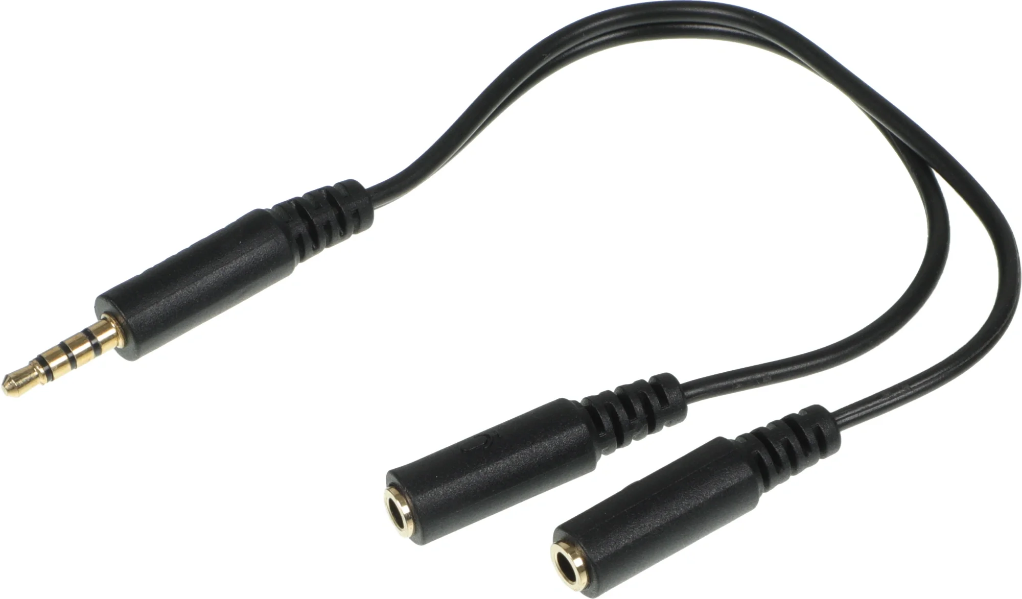 Аудиоадаптер A4Tech AD-3P, 2xJack 3.5 (f)/Jack 3.5 (m), 0.2 м, черный