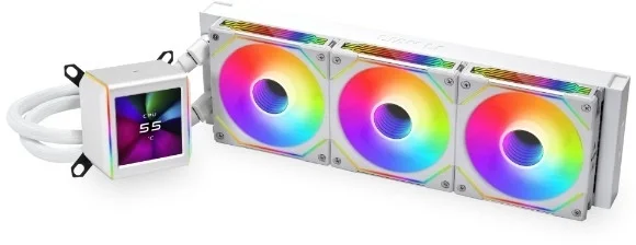 Система жидкостного охлаждения Lian Li G89.GA2ALCD36INW.00, 360мм, LCD, белый