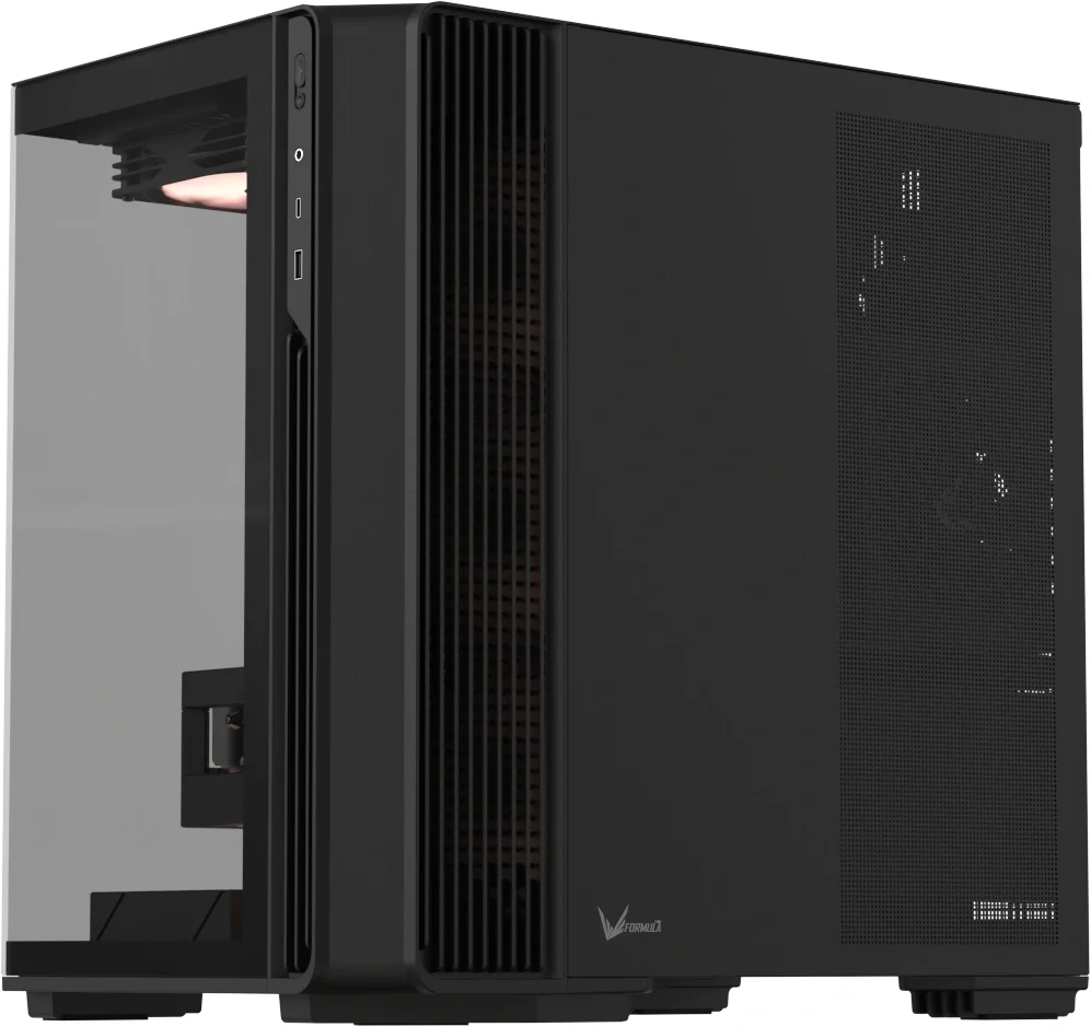 Компьютерный корпус Formula V Line Crystal Z7 PA Black, ATX, TYPE-C*1, USB3.0*1, Front+Side Glass, SIDE 3x PERFORMANCE ARGB, REAR 2x PERFORMANCE ARGB