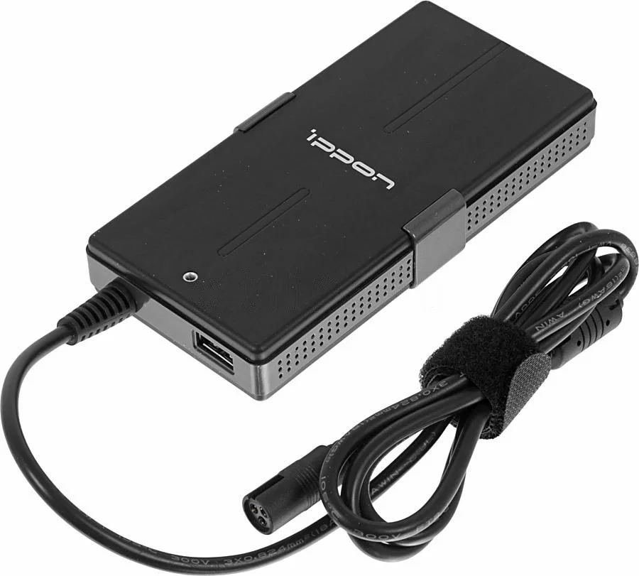 Блок питания Ippon S65U, 65 Вт, 18,5–20 В, 11 разъёмов, USB 2,1 А