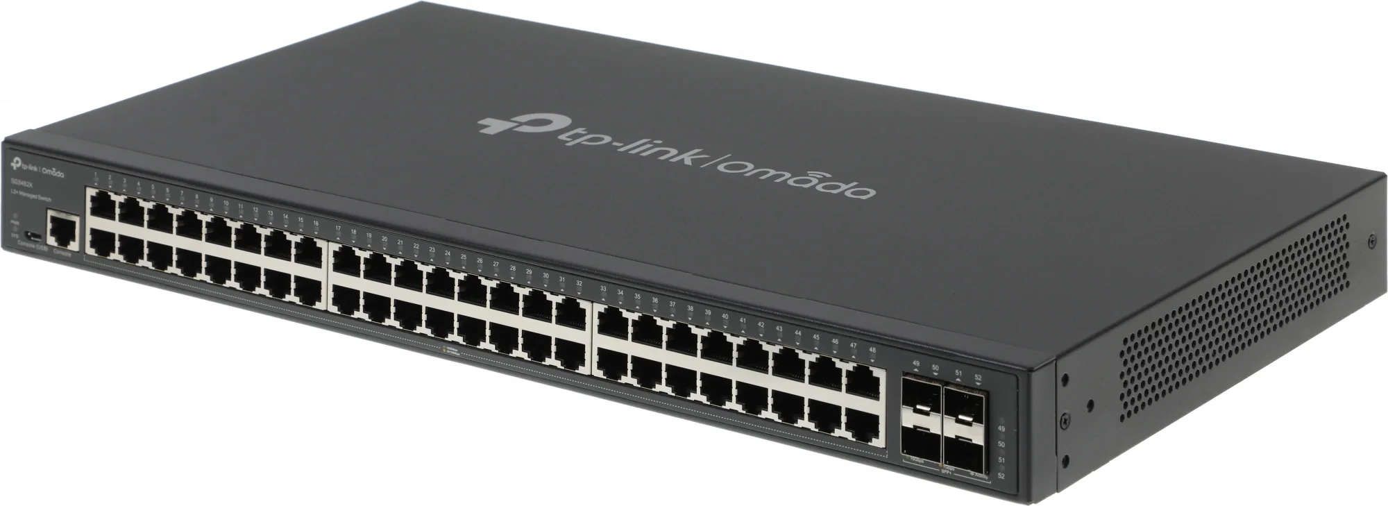 Коммутатор TP-LINK TL-SG3452X JetStream, 48×1GbE, 4×SFP+ 10G, L2+, 1U
