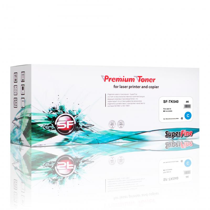 Тонерный картридж SuperFine SF-TK540C, голубой, 4K, Kyocera TK540C