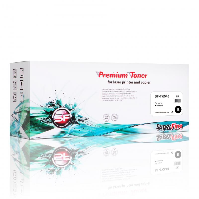Тонерный картридж SuperFine SF-TK540Bk, чёрный, 5K, для FS-C5100DN