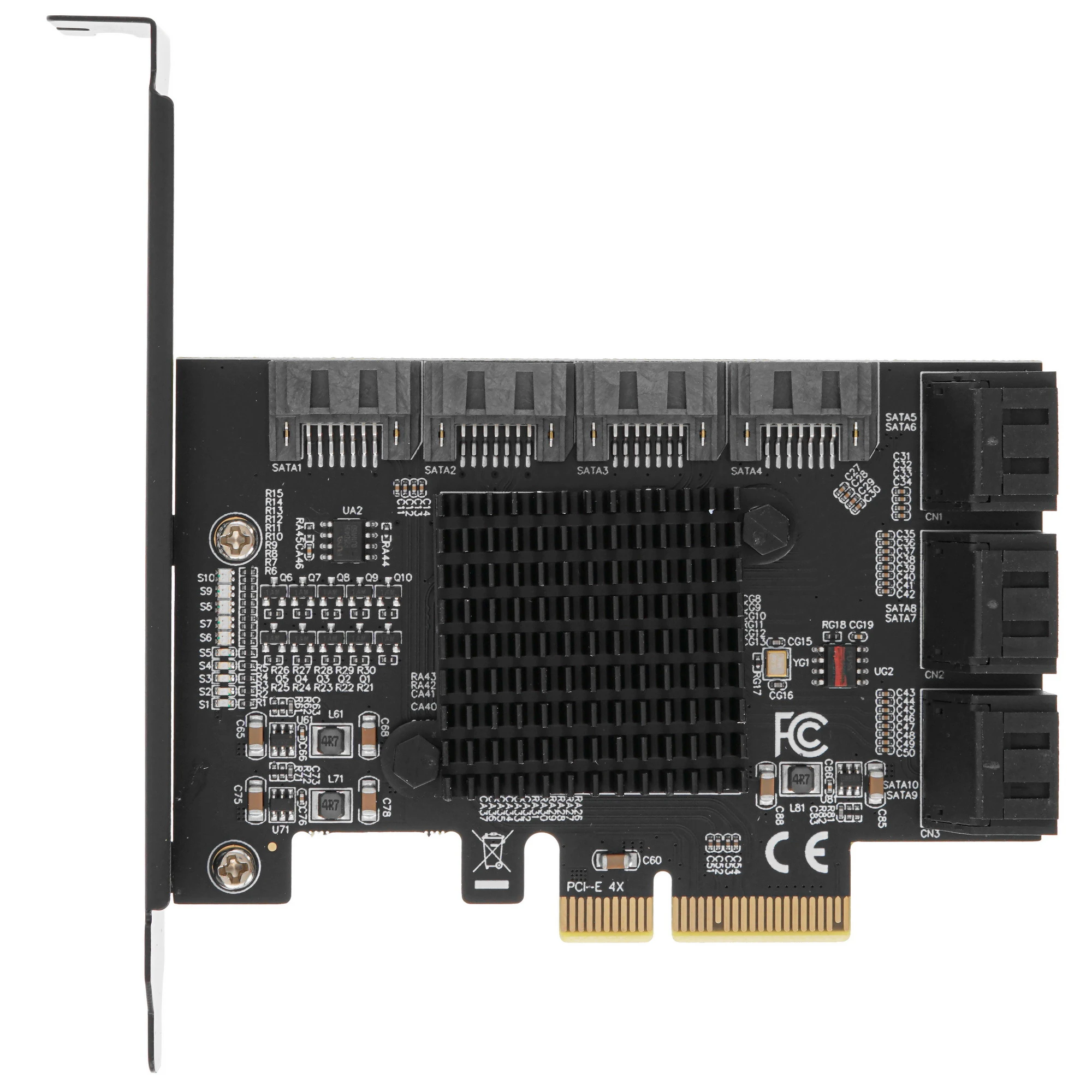 Контроллер SATA ORIENT AJ1166S10, PCI-E x4 v3.0, 10 портов SATA 6 Гбит/с