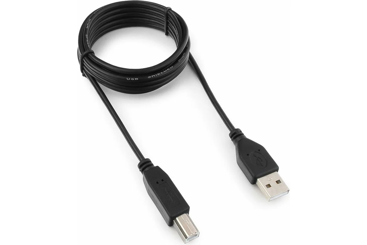 Кабель USB Гарнизон GCC-USB2-AMBM-1.8M, USB 2.0 A-B, 1.8 м, медный