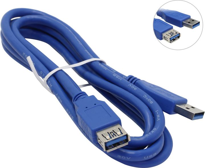 Кабель удлинительный 5bites UC3011-018F, USB 3.0 A–A, 1.8 м, AM/AF