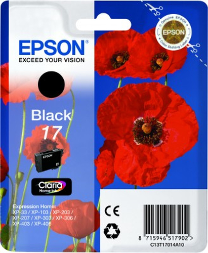 Картридж струйный Epson C13T17014A10, черный