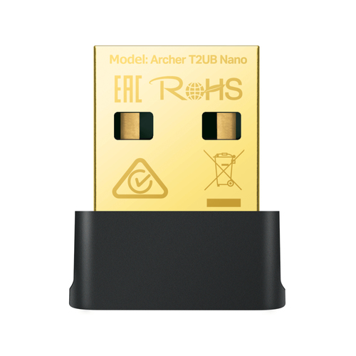 Сетевой адаптер TP-LINK Archer T2UB Nano, Wi-Fi 5 AC600, Bluetooth 4.2, USB 2.0