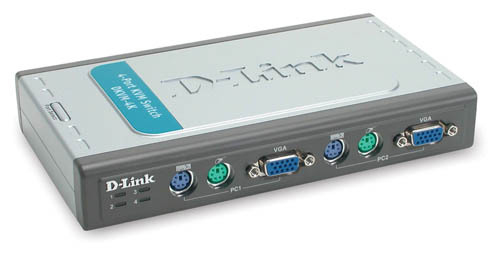 KVM переключатель D-Link DKVM-4K/B3A, 4 порта, VGA + PS/2