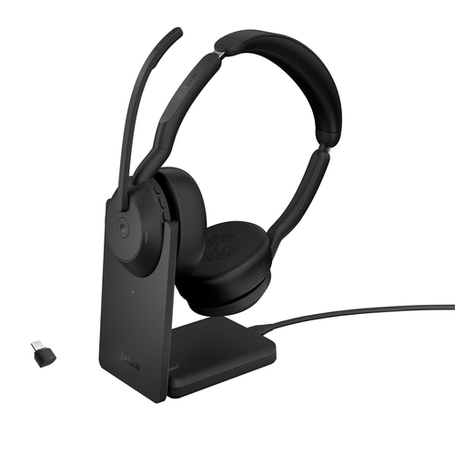 Гарнитура Jabra Evolve2 55 Link380c MS Stereo Stand, Bluetooth, USB-C, до 18 ч