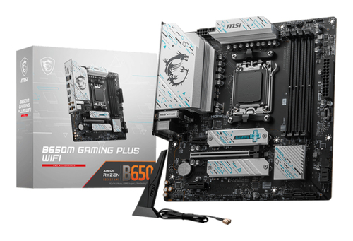 Материнская плата MSI B650M GAMING PLUS WIFI, Socket AM5, AMD B650, 4×DDR5, 2×M.2, microATX