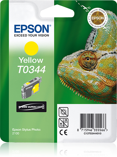 Картридж Epson C13T03444010, желтый, для Stylus Photo 2100, 440 стр.