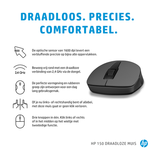 Мышь Mouse HP 150 Wireless cons