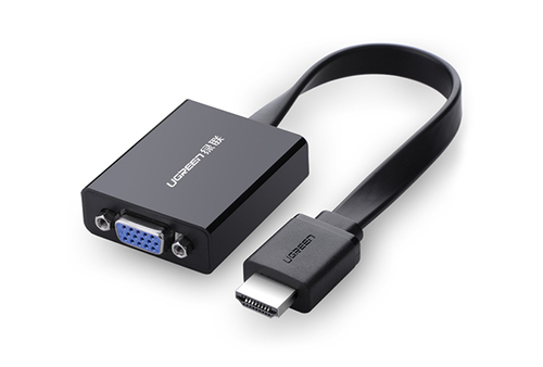 Конвертер UGREEN MM103 40248, HDMI — VGA, 0,16 м, черный