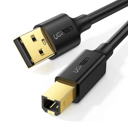 Кабель UGREEN US135 USB A-B, USB 2.0, 2 м, 480 Мбит/с, черный
