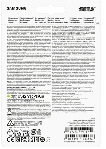 Карта памяти Samsung MB-MD128SA Pro PLUS, microSDXC, 128GB, V30