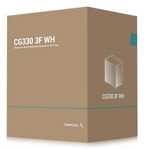 Корпус DeepCool CG330 3F WH, mATX, 3×120мм ARGB, белый