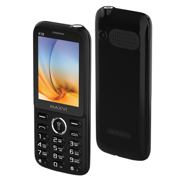 Смартфон MAXVI K18 black, черный