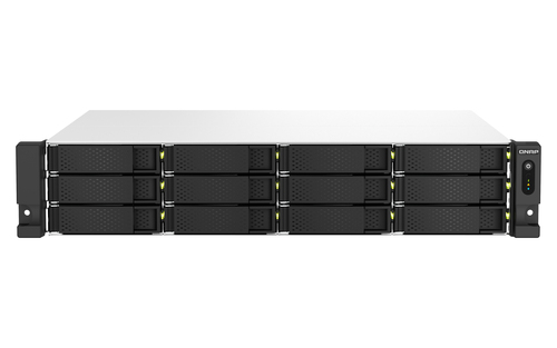 СХД QNAP TS-1264U-RP-8G, 12 отсеков 3.5"/2.5", Celeron N5095, 8 ГБ DDR4, 2U