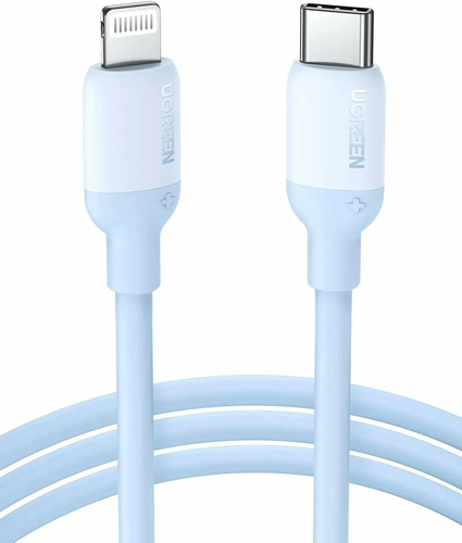 Кабель UGREEN US387 20313, USB-C — Lightning, 1 м, синий