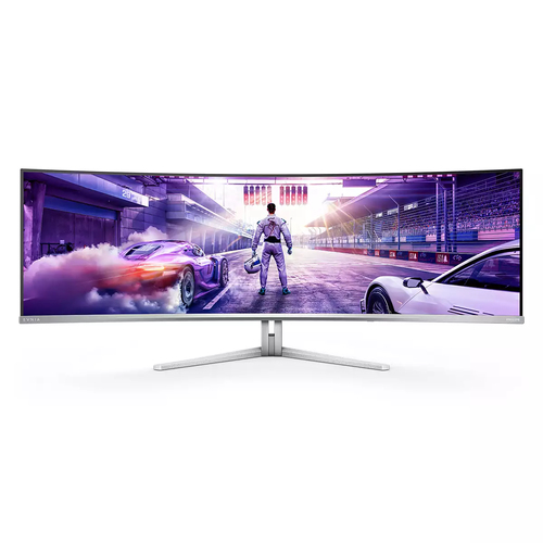 LCD PHILIPS 49" 49M2C8900 белый {QD-OLED 5120x1440 240Hz 0.03ms 10bit 178/178 250cd HDR10 DisplayHDR400 2xHDMI2.1 DisplayPort1.4 4xUSB3.2 USB-C3.2(PD 90W) 2x7.5W VESA}