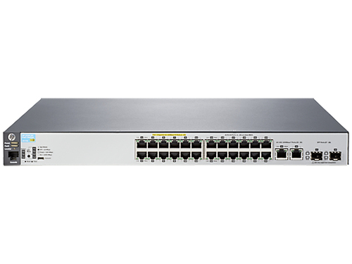 Коммутатор HP J9779A, L2, 24×10/100, 2×1GbE, 2×SFP, PoE+ 195W
