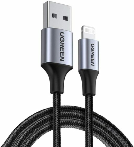 Кабель UGREEN US199 60158, Lightning — USB-A, 2 м, 2,4 А, USB 2.0