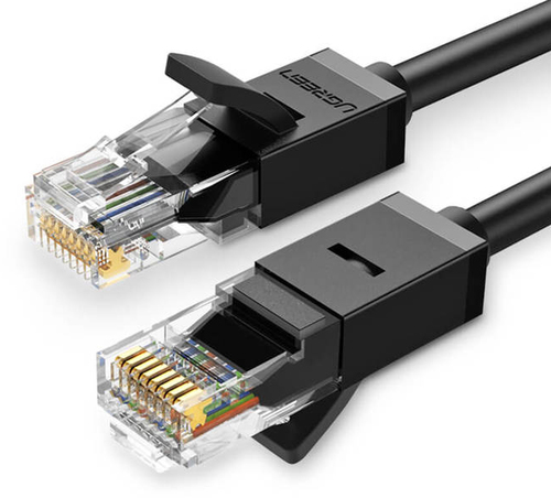 Патч-корд UGREEN NW102 (20162) Cat6 U/UTP, 5 м, чёрный