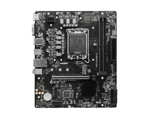 Материнская плата MSI PRO B760M-E, LGA1700, B760, 2×DDR5, Micro-ATX