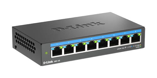 Коммутатор D-Link DMS-108/A2A, 8×2.5GBase-T, неуправляемый, металл