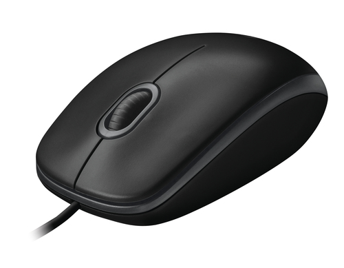 Мышь Logitech 910-003357/910-006605_DP, B100, USB, черная
