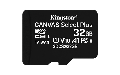 Карта памяти Kingston SDCS2/32GB Canvas Select Plus, microSDHC 32 ГБ, Class 10 UHS-I