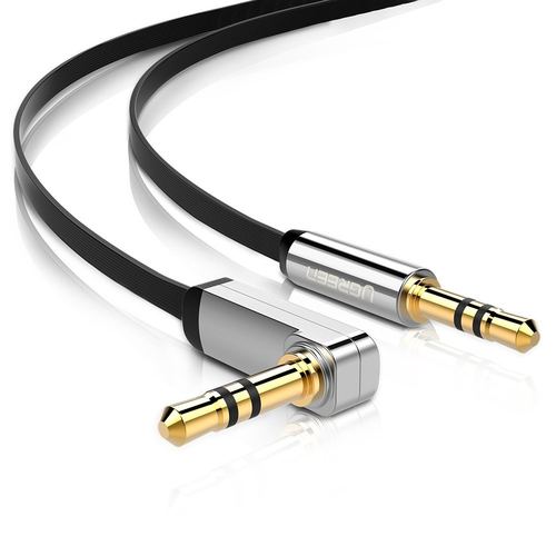 Кабель аудио UGREEN AV119-10596, 3,5 мм — 3,5 мм, 0,5 м, чёрный