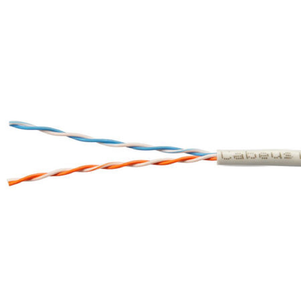 Кабель Cabeus UTP-2P-Cat.5e-SOLID-LSZH-GY-20, U/UTP Cat.5e, 2 пары 24 AWG, одножильный, LSZH, 20 м