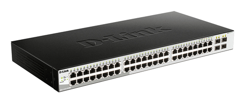 Коммутатор D-Link DGS-1210-52/F3A, L2 управляемый, 48×1GbE, 4 Combo SFP, 1U