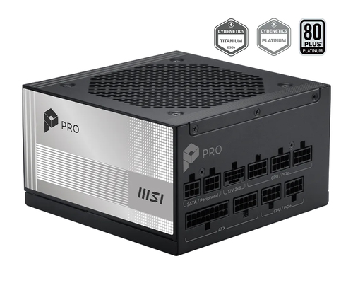 Блок питания MSI PRO A1000PL PCIE5, 1000 Вт, ATX, 80 PLUS Platinum, Fully-Modular