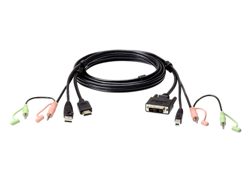 KVM-кабель ATEN 2L-7D02DH, HDMI+USB+аудио, 1.8м