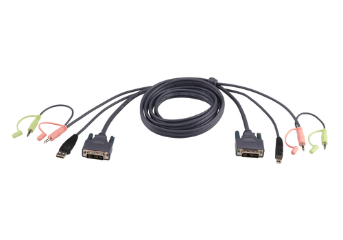 Кабель ATEN 2L-7D02UI, DVI-I/USB/Audio, 1.8 м