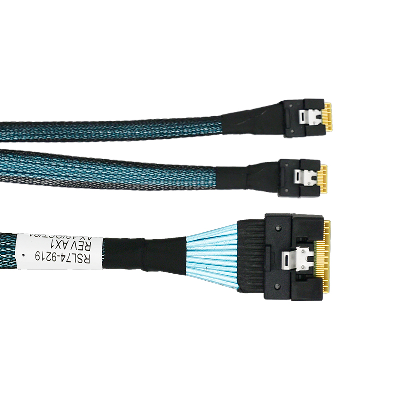 Кабель LR-link LRMCIOSF54(8i)-1M, MCIO x8 — SFF-8654 8i, 1 м