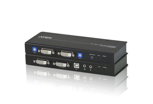 KVM-удлинитель ATEN CE604-AT-G, DVI Dual View, USB, Cat5, 60 м