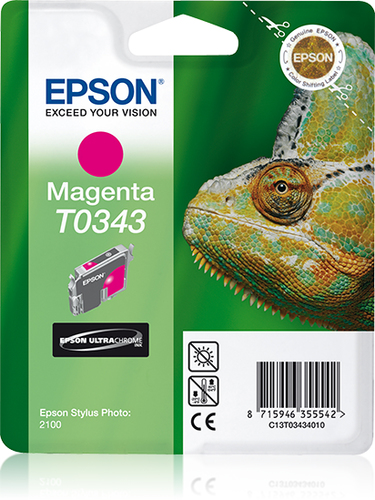 Картридж Epson C13T03434010, пурпурный, для Stylus Photo 2100