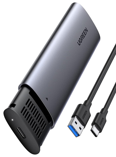 Бокс для накопителя UGREEN CM400 10903, M.2 SATA, USB-C 3.2 Gen 1, 5 Гбит/с