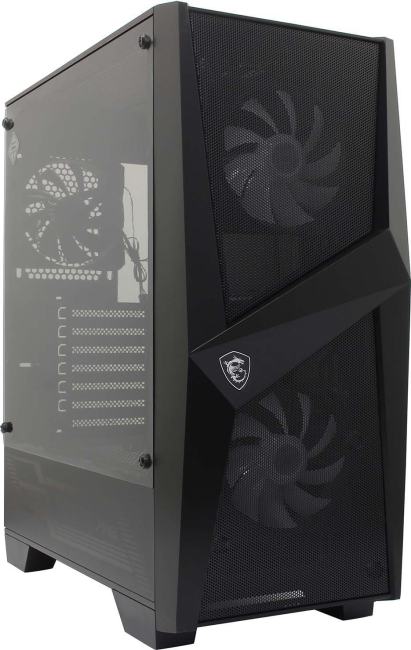 Корпус MSI MAG FORGE 100M (306-7G03M21-809), Mid-Tower, ATX, 2×120 мм RGB, стекло