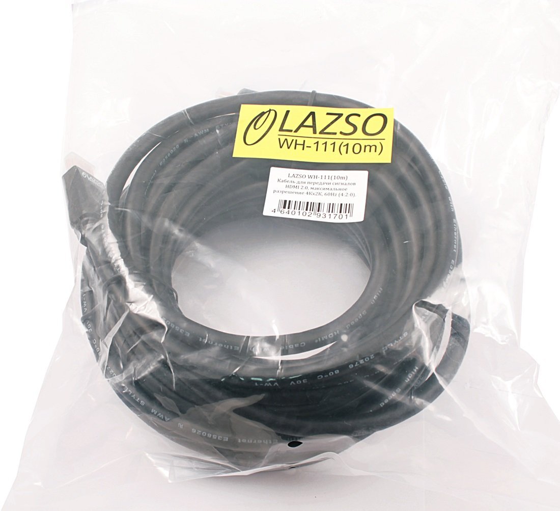 Кабель HDMI Generic HDMI-2.0-10M, HDMI 2.0, 10 м, 18 Гбит/с, 4K
